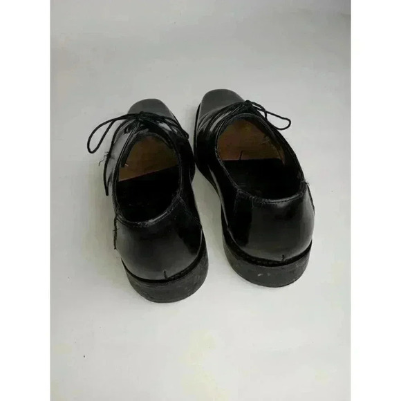 Samuel Windsor Black Leather Square  Toe Lace Up Oxfords Shoes Men's 8 - Picture 3 of 9